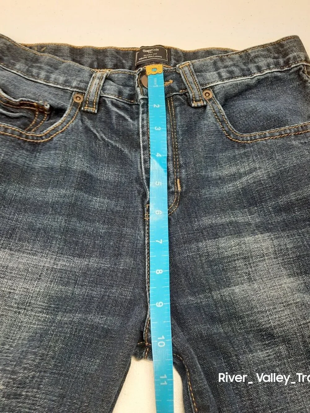 GapKids Boys Size 16 Regular Skinny Fit Jeans Blue Denim Adjustable Waist Teens